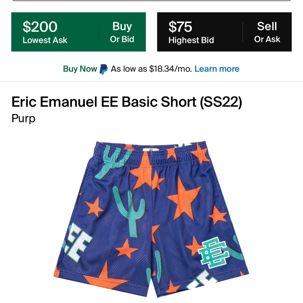 Eric Emanuel shorts